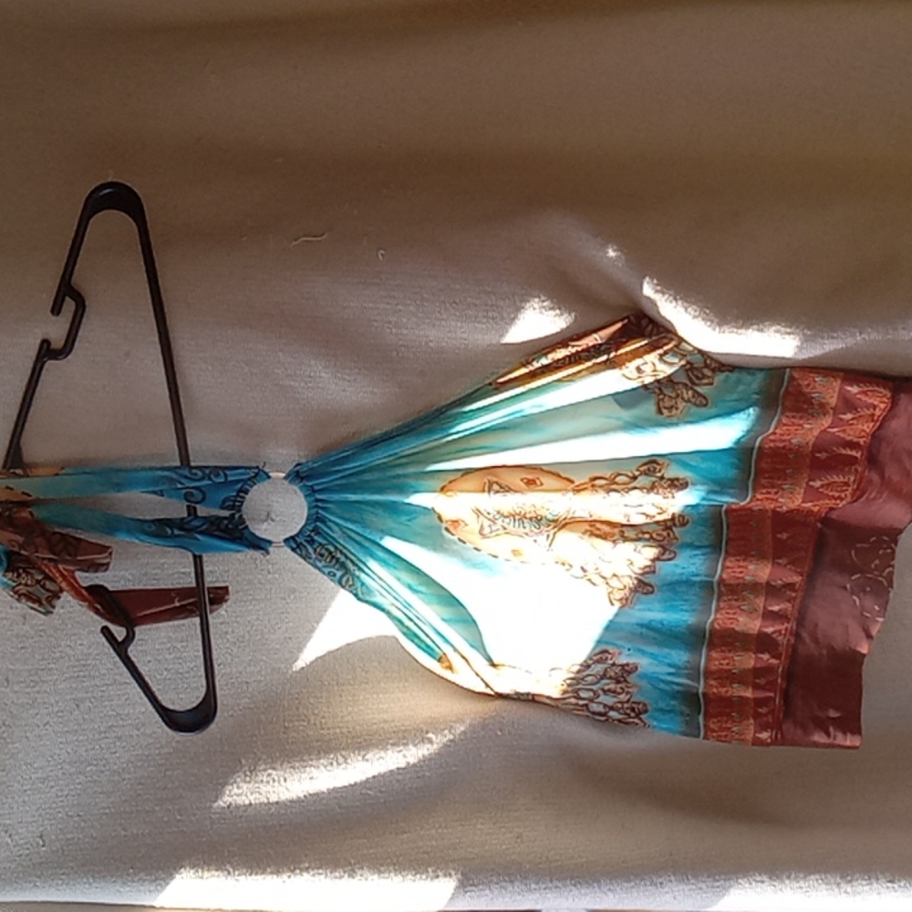 WET SEAL halter tie women's beautiful boho top Sz M